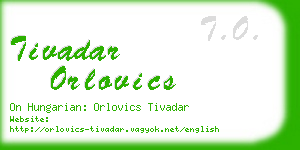 tivadar orlovics business card